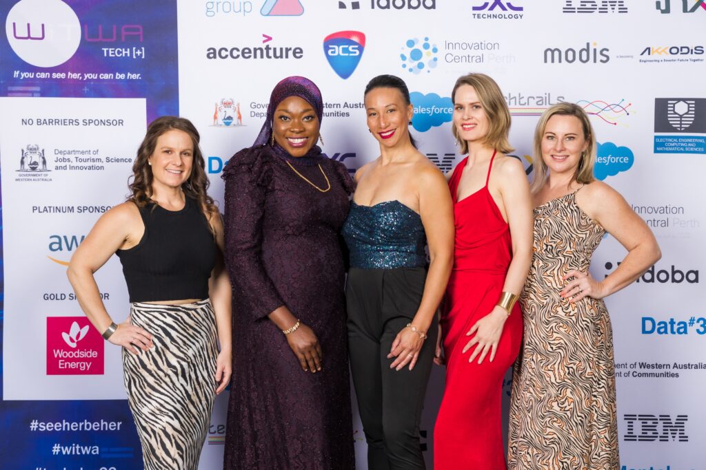 IAA staff posing for a photo at the WiTWA awards evening